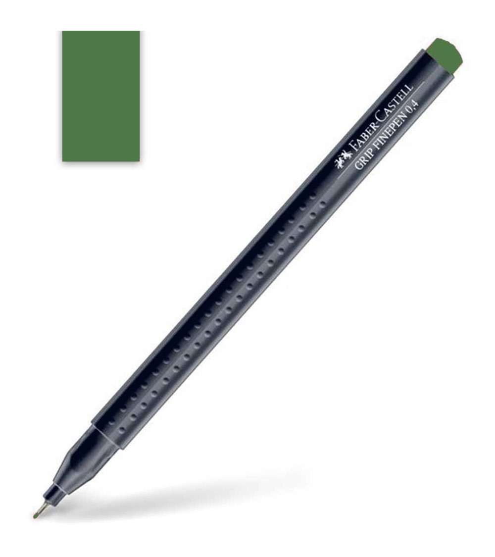 Μαρκαδοράκι Faber Castell Grip Finepen 0.4mm Green Olive