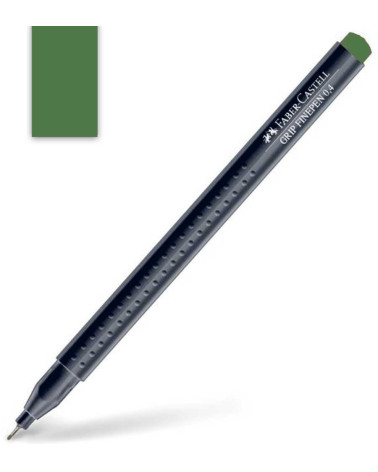 Μαρκαδοράκι Faber Castell Grip Finepen 0.4mm Green Olive