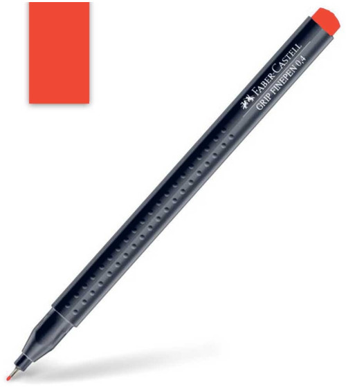 Μαρκαδοράκι Faber Castell Grip Finepen 0.4mm Dark Cadmium Orange