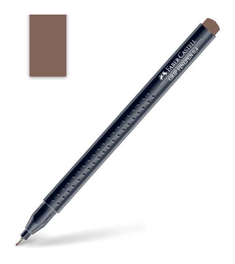 Μαρκαδοράκι Faber Castell Grip Finepen 0.4mm Brown