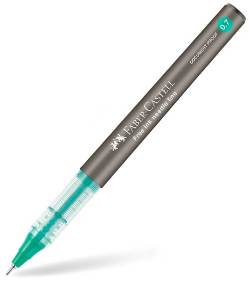 Στυλό Faber Castell 0.7 Free Ink Needle Roller Πράσινο