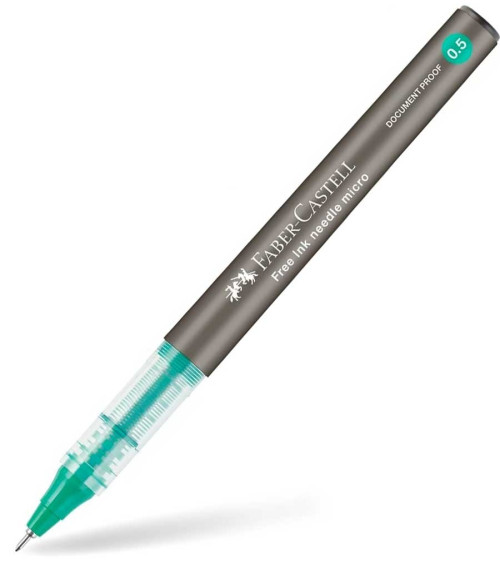 Στυλό Faber Castell 0.5 Free Ink Needle Roller Πράσινο