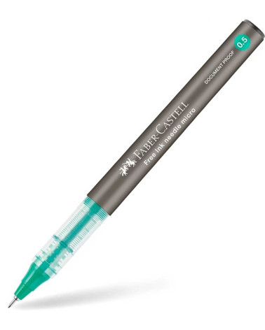 Στυλό Faber Castell 0.5 Free Ink Needle Roller Πράσινο