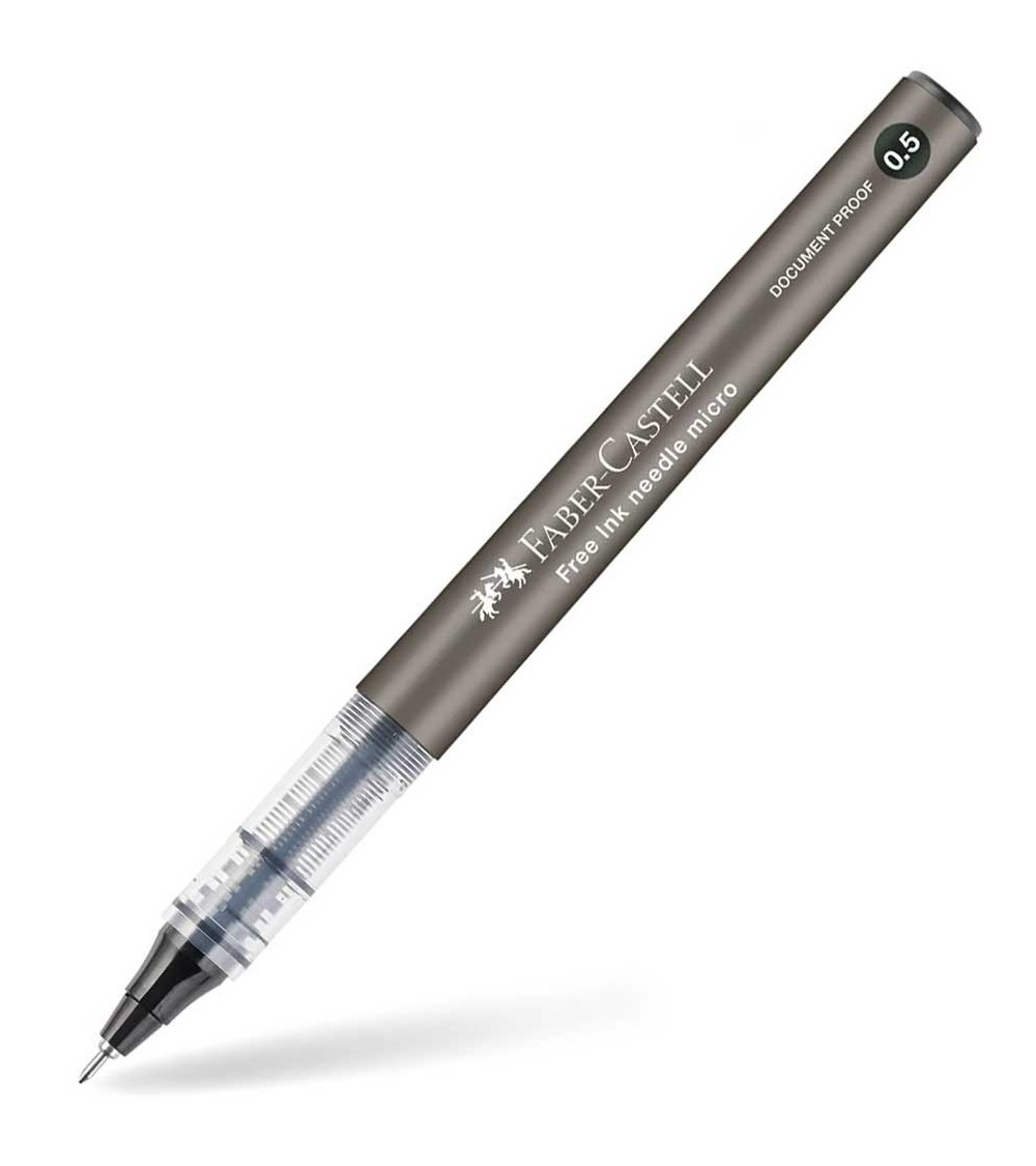 Στυλό Faber Castell 0.5 Free Ink Needle Roller Μαυρο