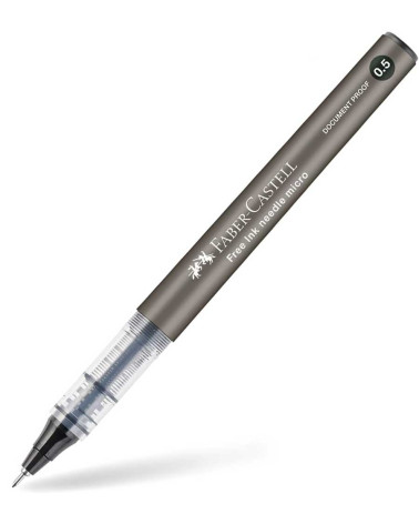 Στυλό Faber Castell 0.5 Free Ink Needle Roller Μαυρο