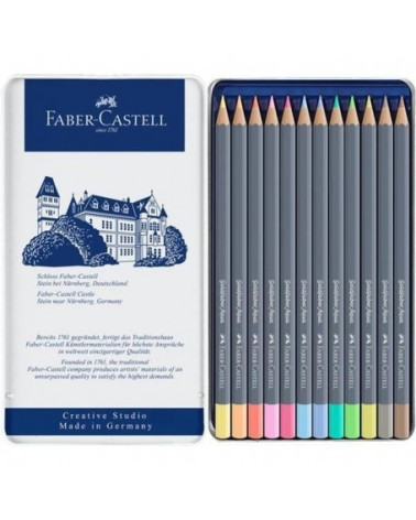 Ξυλομπογιές Ακουαρέλας Faber Castell 12χρ Μεταλ Κασετινα