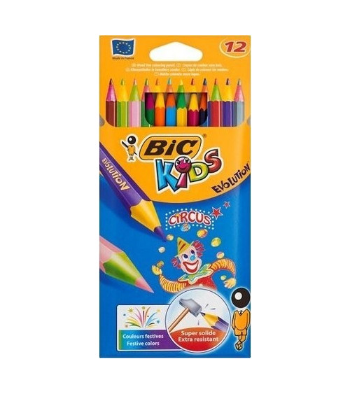 Ξυλομπογιές Bic 12χρ Circus Ζωντανά Χρώματα