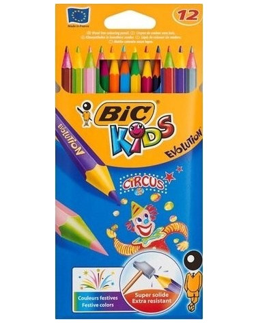 Ξυλομπογιές Bic 12χρ Circus Ζωντανά Χρώματα