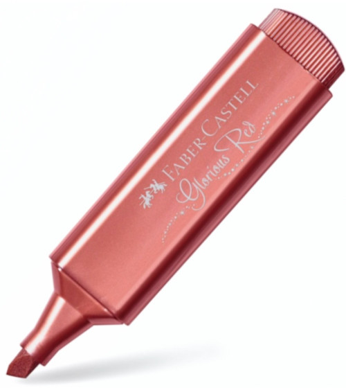 Μαρκαδόρος 46 Faber Castell Υπογράμμισης Metallic Glorious Red