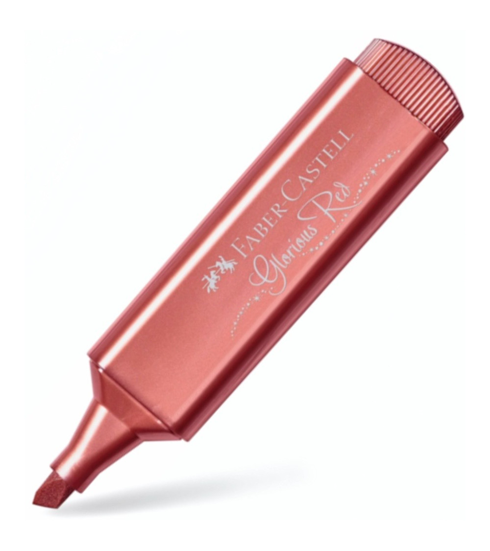 Μαρκαδόρος 46 Faber Castell Υπογράμμισης Metallic Glorious Red