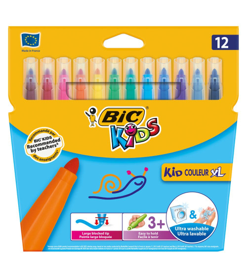 Μαρκαδόροι Bic 12χρ Kids XL