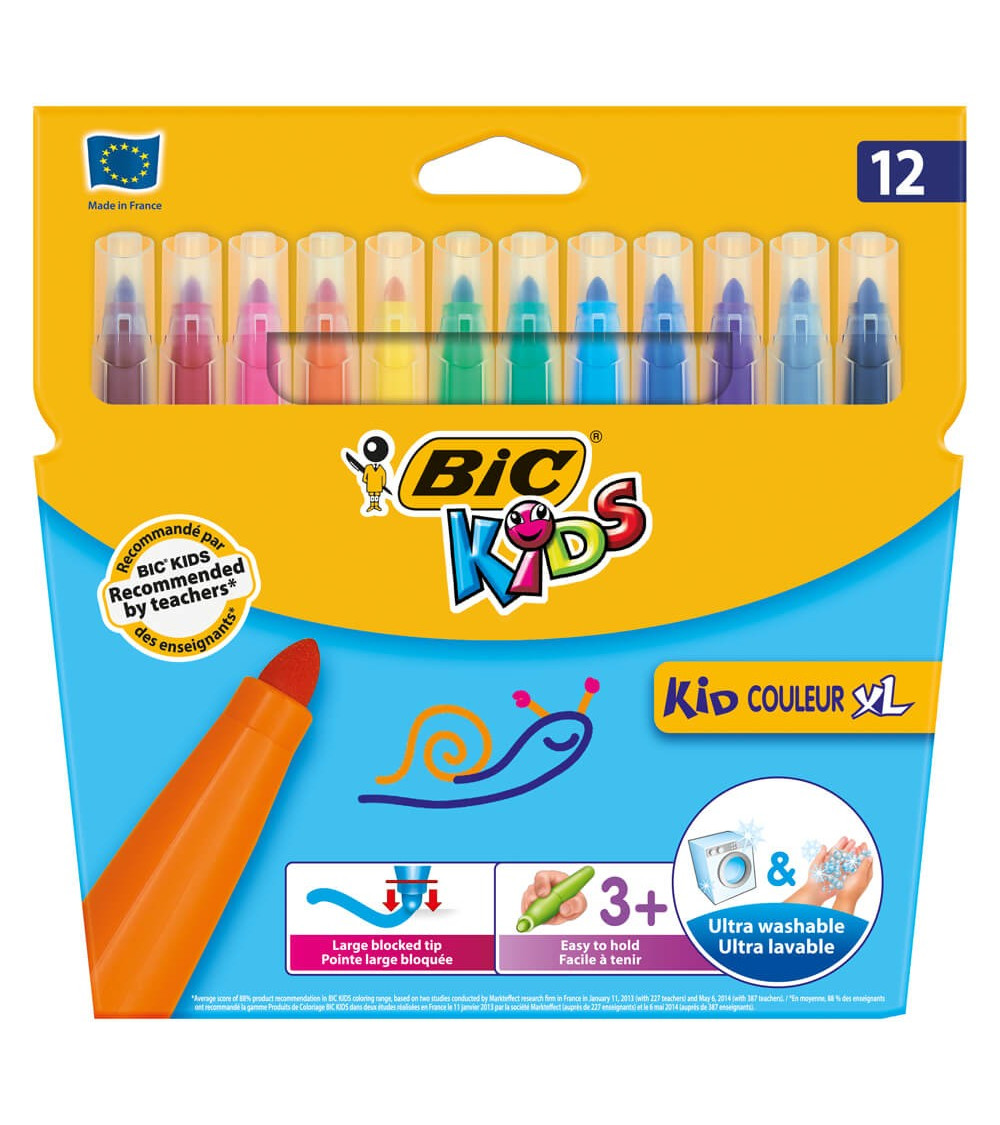 Μαρκαδόροι Bic 12χρ Kids XL