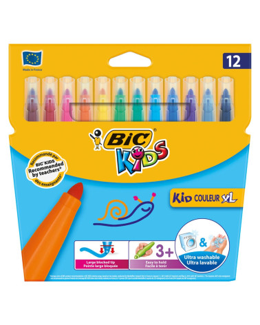 Μαρκαδόροι Bic 12χρ Kids XL