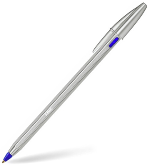 Στυλό Bic Cristal Matte Metal Silver 2 Αντ/κα 1.0 refillable