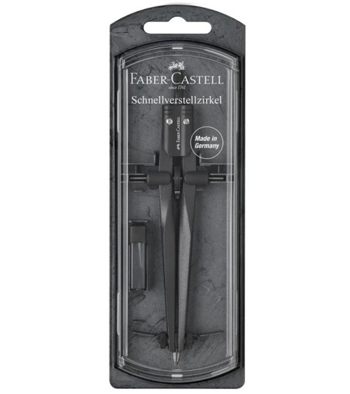 Διαβήτης Faber Castell Stream Black με Ροδέλα