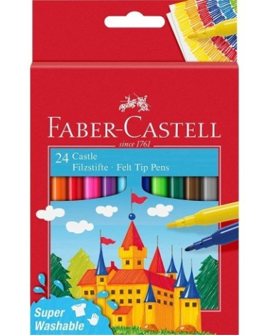 Μαρκαδόροι Faber Castell 24χρ Super Washable