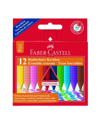 Λαδοπαστέλ Faber Castell 12χρ Grip Erasable