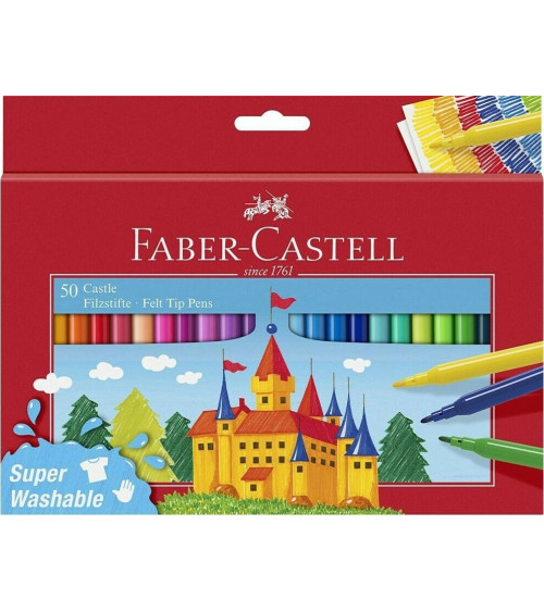 Μαρκαδόροι Faber Castell 50χρ Super Washable