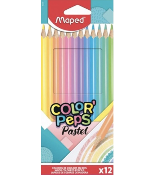 Ξυλομπογιές Maped 12χρ ColorPeps Pastel