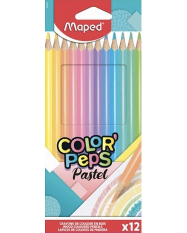 Ξυλομπογιές Maped 12χρ ColorPeps Pastel