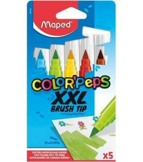 Μαρκαδόροι Maped 5χρ XXL Brush Tip ColorPeps Πινέλο