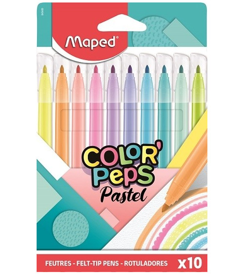 Μαρκαδόροι Maped 10χρ Pastel ColorPeps