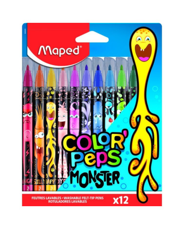 Μαρκαδόροι Maped 12χρ Monster ColorPeps