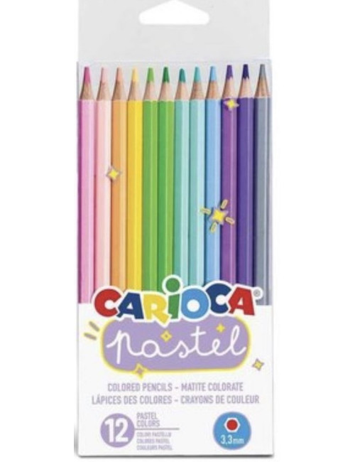 Ξυλομπογιές Carioca 12χρ Pastel