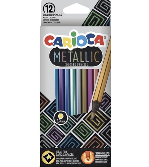 Ξυλομπογιές Carioca 12χρ Metallic