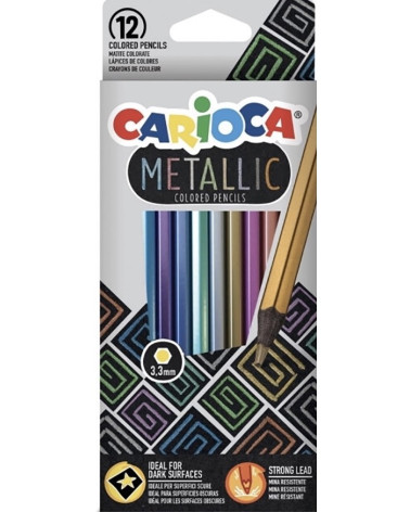 Ξυλομπογιές Carioca 12χρ Metallic