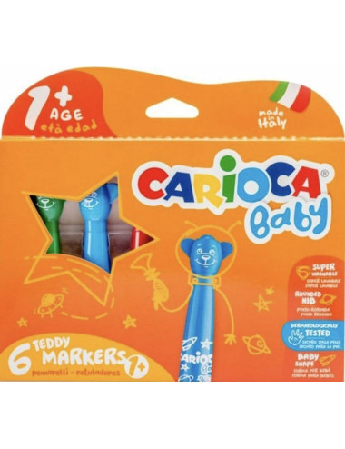 Μαρκαδόροι Carioca 6χρ 1 Teddy