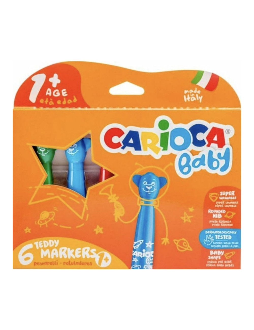 Μαρκαδόροι Carioca 6χρ 1 Teddy