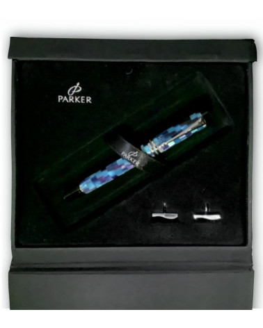 Πένα Parker Duofold Pearl Check BlueFountain Pen