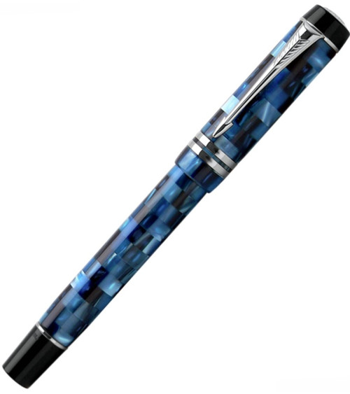 Πένα Parker Duofold Pearl Check BlueFountain Pen