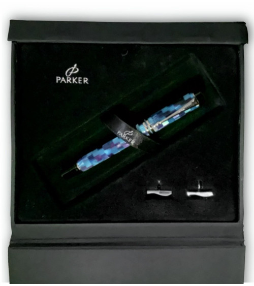 Πένα Parker Duofold Pearl Check BlueFountain Pen