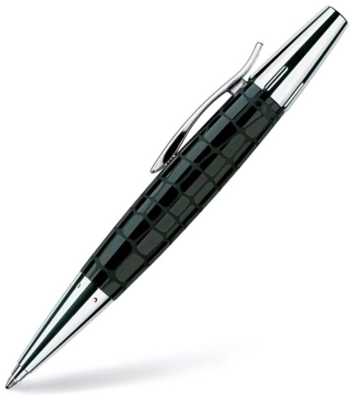 Στυλό Faber Castell E-Motion precious resin croco twist ballpoint pen B black