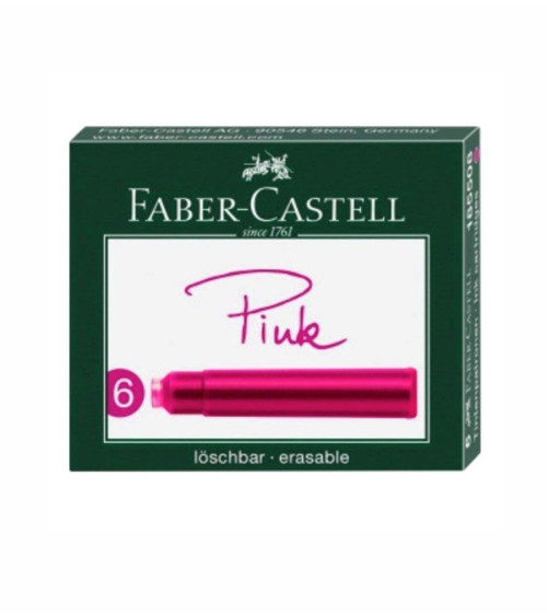 Μελάνι Πένας Faber Castell Αμπούλες 6τεμ Pink