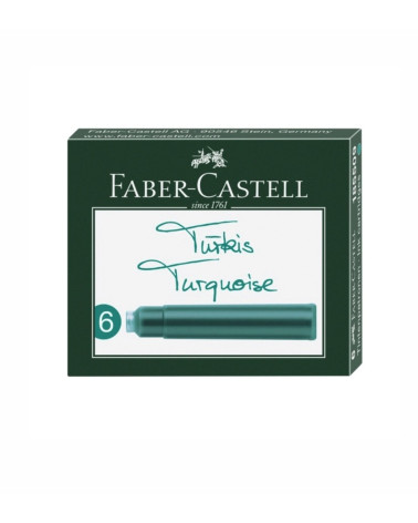 Μελάνι Πένας Faber Castell Αμπούλες 6τεμ Turquoise