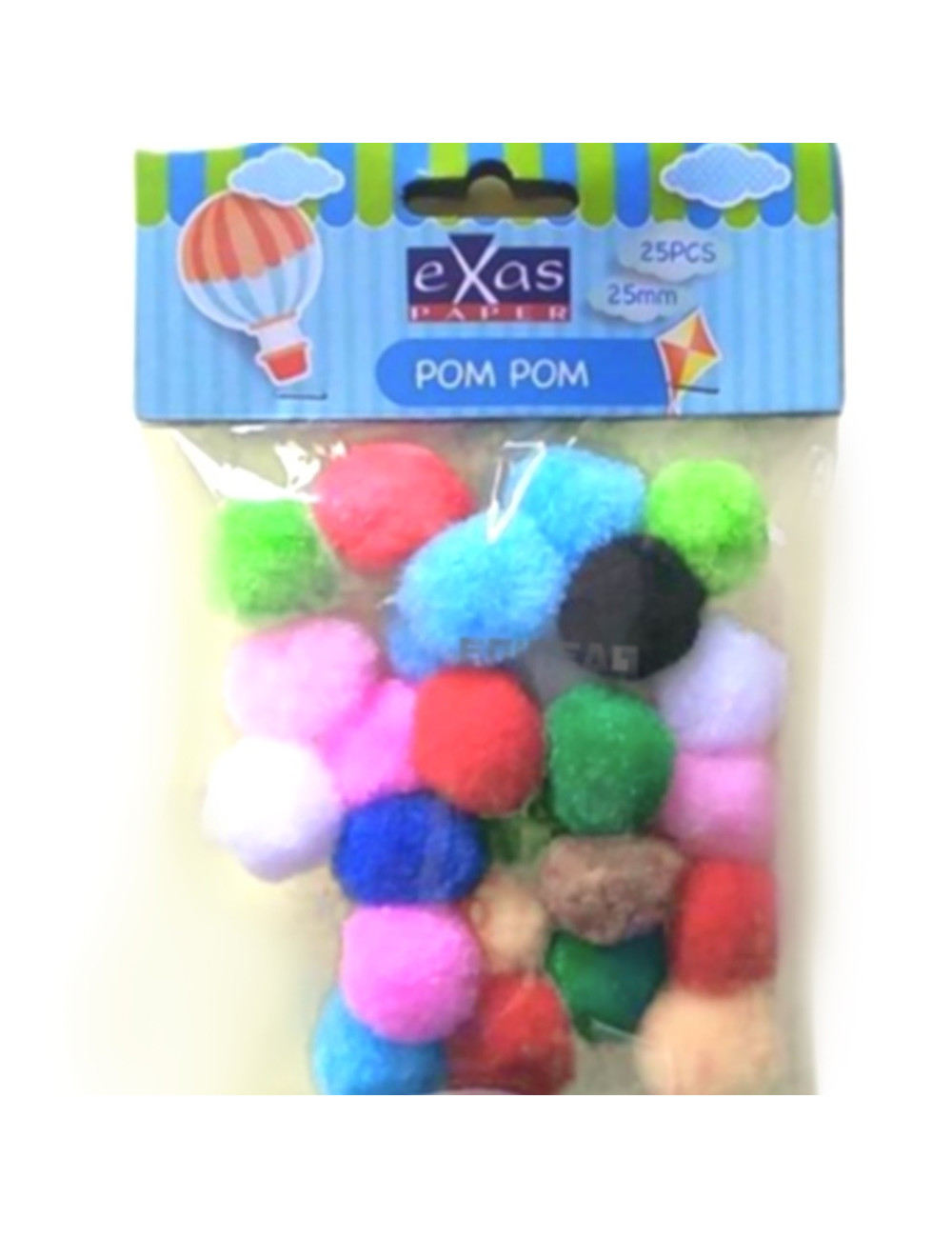 Πομ Πομ Exas Χρωματα 2.5cm 25τ Πομ πομ