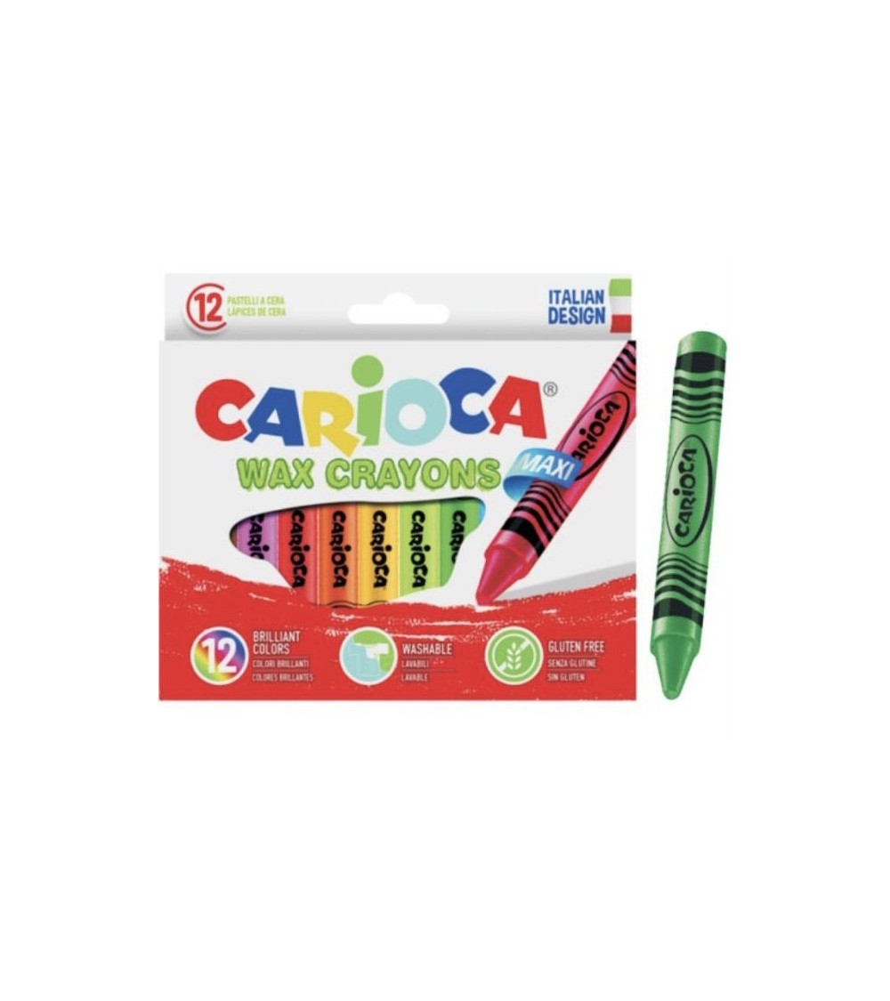 Κηρομπογιές Carioca 12τεμ Wax Crayons