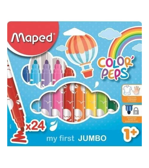 Μαρκαδόροι Maped 24χρ Color Peps My First Jumbo