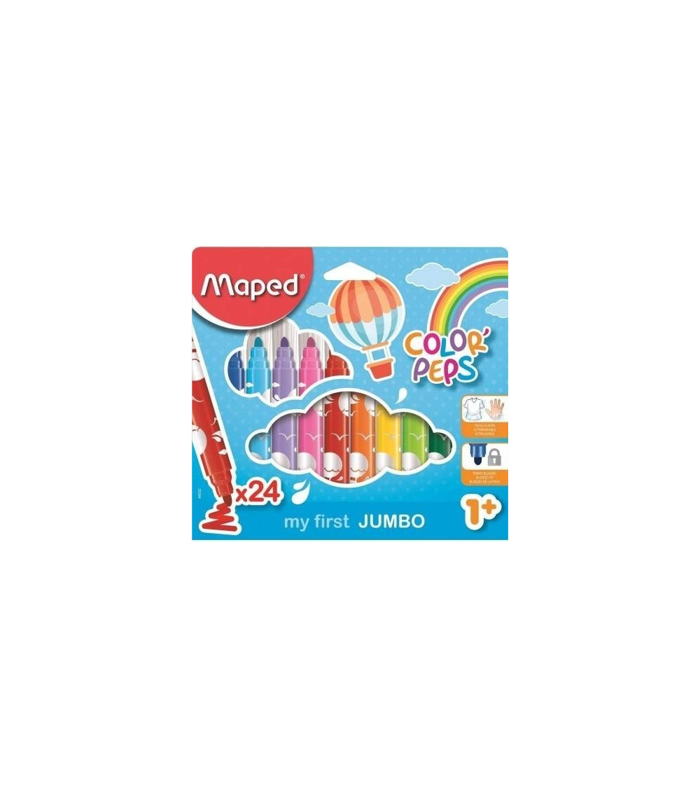 Μαρκαδόροι Maped 24χρ Color Peps My First Jumbo