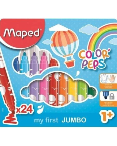 Μαρκαδόροι Maped 24χρ Color Peps My First Jumbo