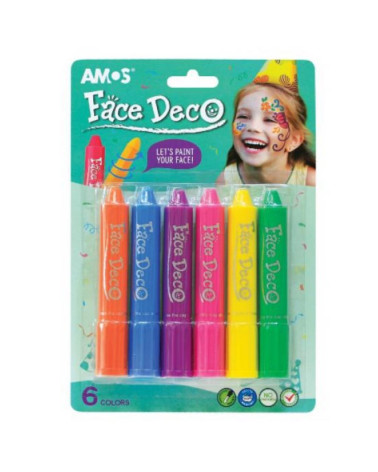 Μαρκαδόροι για το Πρόσωπο Amos - Face Paint 6 Colours