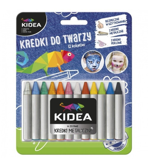 Μαρκαδόροι για το Πρόσωπο Kidea make-up crayons 12 colours