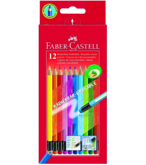 Ξυλομπογιές Faber Castell 12χρ με Γόμα