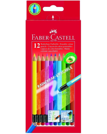 Ξυλομπογιές Faber Castell 12χρ με Γόμα