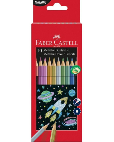 Ξυλομπογιές Faber Castell 10χρ Metallic Color