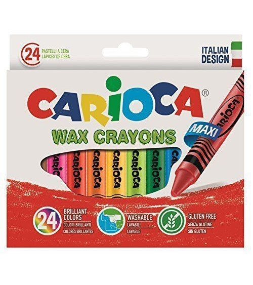 Κηρομπογιές Carioca 24τεμ Wax Crayons