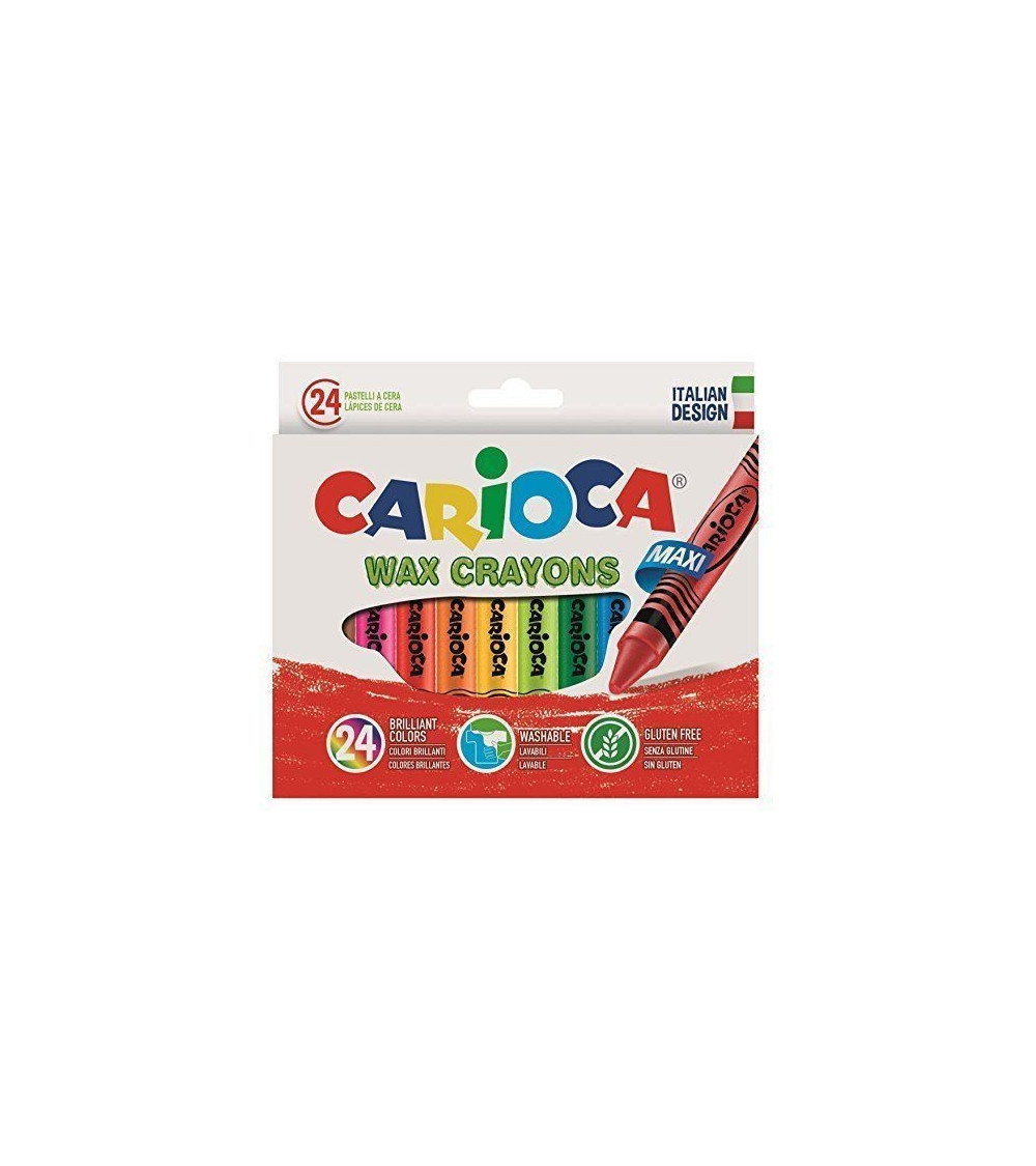 Κηρομπογιές Carioca 24τεμ Wax Crayons